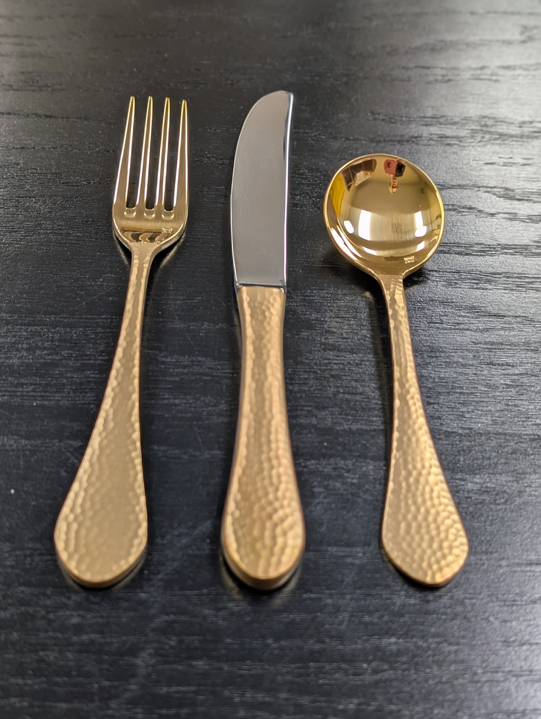 York Sandblast Gold 3pc Flatware Set – Corby Hall Store